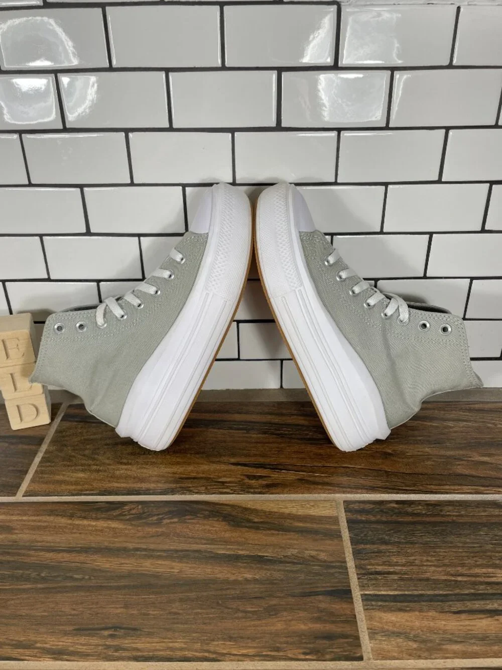 Converse Chuck Taylor All Star Move Womens 8 Shoes Slate Sage Platform Sneakers - Picture 6 of 13
